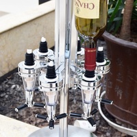 Vente chaude 4 bouteilles rotatives/murales distributeur de vin Machine projet bière/liqueur pompe distributeurs avec support