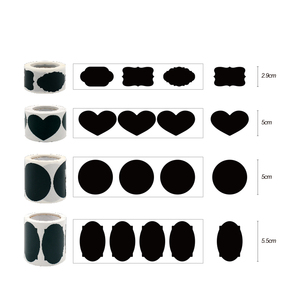 ملصقات على الورق المرن ملصق على الورق الأسود مستطيل مع قلم وقطرات إشارة ملونة مستديرة قابلة للمسح وقابلة لإعادة الاستخدام على الدرز ولصب التوابل في الجوارب بالمنزل - Product Image 4