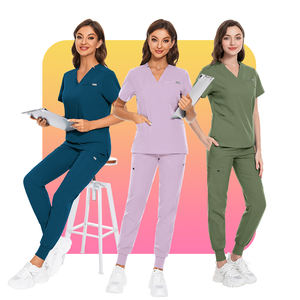 Conjunto de uniforme de enfermera transpirable de alta calidad para mujer, uniforme médico de hospital, diseño de pantalones - Product Image 6