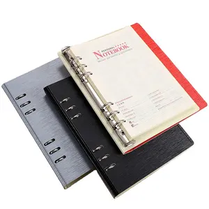 Carpeta de 6 anillas de PP duro A5, cuadernos de diario recargables en espiral, suministros de papelería