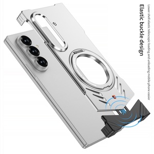 Custom Aluminum Alloy Frameless Magnetic <b>Phone</b> Case for Samsung Z Fold 8 Ultra Z Fold 7 With 360° <b>Ring</b> Stand Shockproof Cover - Product Image 5