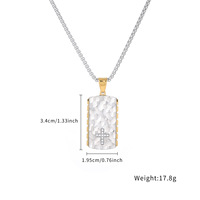 Collier pendentif personnalisé de style militaire rétro à clous croisés pour hommes