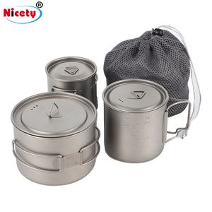 钛咖啡杯带盖折叠手柄野营徒步旅行背包户外登山 - Product Image 5