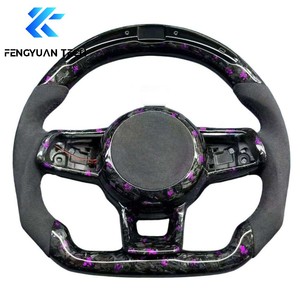 Volante in Pelle e Fibra di Carbonio per Volkswagen MK7 R Golf 7 Gti Golf7.5 Jetta Tiguan Passat <span class=keywords><strong>VW</strong></span> <span class=keywords><strong>CC</strong></span> Bora - Product Image 3