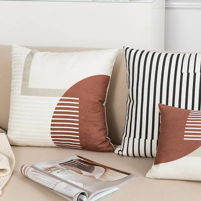 Innermor Home Decoration Pillows Ins Fashion Geo Style Luxury Black White Print Modern Living Room Throw Pillows