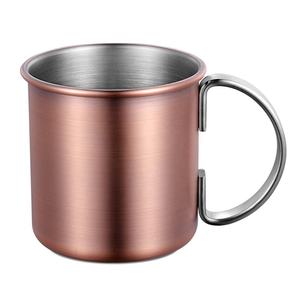 थोक प्राचीन बीयर वोडका कॉपर प्टेड मग 16 औंस स्टेनलेस स्टील धातु क्लासिक शिविर यात्रा पोर्टेबल कॉफी दूध कप - Product Image 2