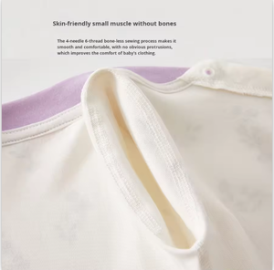 Ropa de Bebé para Primavera/Otoño, Conjunto de Dos Piezas para Recién <span class=keywords><strong>Nacidos</strong></span>, Ropa Interior Térmica de Algodón Puro, Clase A, 6 Meses, Unisex, Cierre de Botón, Diseño Animal - Product Image 3