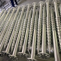 Pieux de fondation spirale galvanisés à chaud pour systèmes solaires photovoltaïques