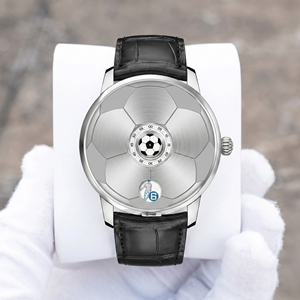 Reloj Mecánico con Logotipo Personalizado OEM ODM, Miyota 9015 Automático, Esfera con Tema de Fútbol, Caja de Acero 316L, Correa de Cuero - Product Image 1