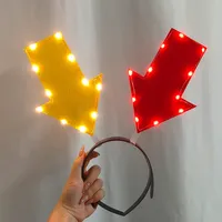 Serre-tête lumineux fantaisie en plastique avec flèche et signe d'interrogation, serre-tête LED lumineux pour Halloween, accessoires de fête amusants pour boîte de nuit