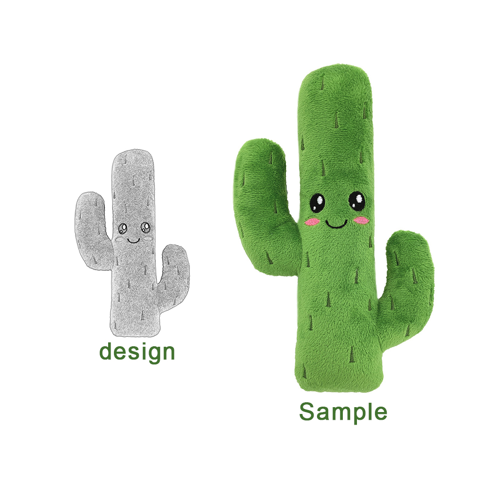 New Plush Stuffed Fruit Modelling Cactus Pet Toys Squeaky Sound Interactive Dog Toys Pet Stress Relief Toys