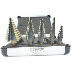 Ensemble de 5 forets à alésage triangulaires en acier plaqué aluminium jaune impérial, forets à alésage triangulaires, forets à alésage triangulaires - Product Image 4