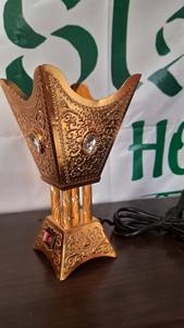 Brûleur d'encens en laiton avec finition antique en cuivre pour la maison, brûleur d'encens aromatique, brûleur de bakhoor en métal, brûleur d'oud arabe, luxe léger - Product Image 2