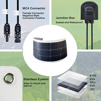 Panneaux solaires flexibles, module solaire monocristallin fin, panneau solaire de 85 W pour les endroits étroits, caravane, camping-car