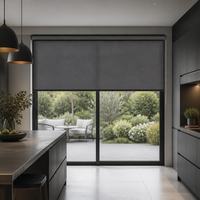Stores enrouleurs contemporains personnalisables en tissu à commande manuelle par chaîne, sur mesure, pour fenêtres de cuisine et de bureau, protection solaire