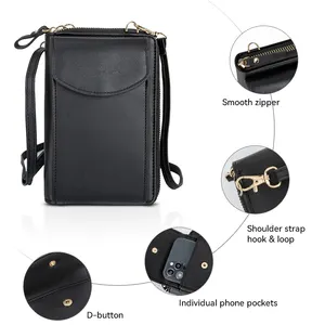 Fabbrica piccola borsa per cellulare borsa in pelle custodia a portafoglio borse borsa a tracolla da donna borse per cellulare per donna