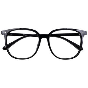 กรอบแว่นตาผู้หญิง Qianai รุ่น TR90 M3-30220 ป้องกันแสงสีฟ้า ตกแต่งหมุดสไตล์เกาหลี กรอบใหญ่ แว่นสายตา - Product Image 1