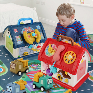 Jouets <span class=keywords><strong>de</strong></span> cube d'activité <span class=keywords><strong>de</strong></span> maison musicale d'apprenant occupé <span class=keywords><strong>de</strong></span> tout-petits avec <span class=keywords><strong>tapis</strong></span> <span class=keywords><strong>de</strong></span> sol <span class=keywords><strong>de</strong></span> circulation et belles voitures <span class=keywords><strong>de</strong></span> course - Product Image 3