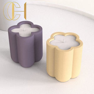 C & H Bougeoir avancé en ciment au design unique Décoration intérieure Pot <span class=keywords><strong>de</strong></span> bougie en céramique - Product Image 4