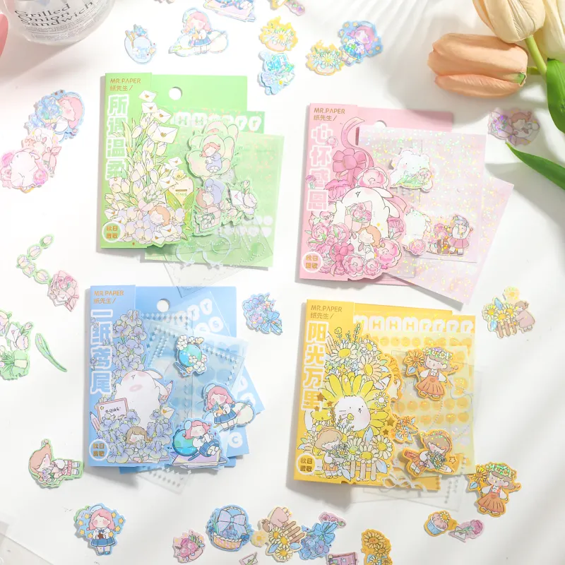 4 design 26 pcs / set stickers glitter symbol cartoon cute kawaii decoration stickers pack for Diary Scrap Book