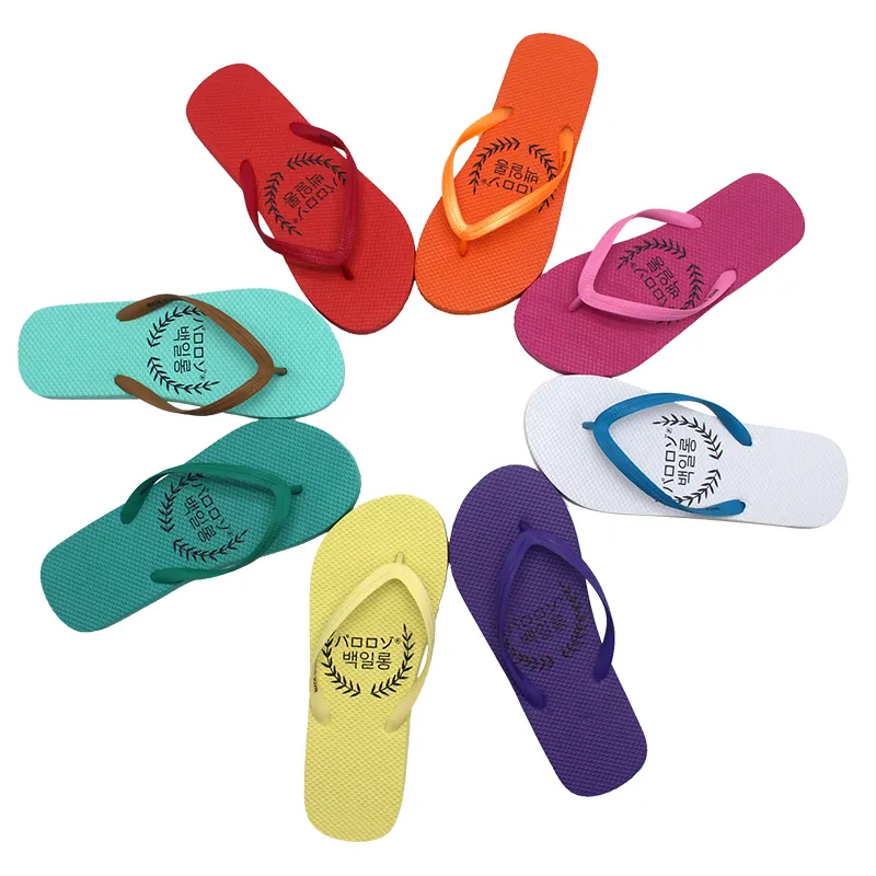 Mejor oferta Flip-flops zapatillas, logotipo del Oem sublimación de impresión en blanco de diseño barato mujer flip flop playa