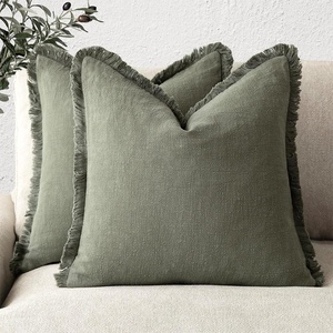 Cojín de <span class=keywords><strong>Borlas</strong></span> de Color Sólido Estilo Bohemio <span class=keywords><strong>para</strong></span> Cama, Asiento, Sala de Estar, Sofá - Product Image 1