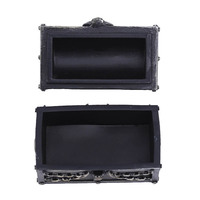 Coffre au trésor en résine gaufré personnalisé OEM Mini coffre au trésor crâne de pirate viking Boîte de rangement pour bijoux de décoration intérieure