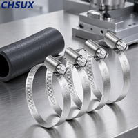 CHSUX Colliers de serrage industriels personnalisés en acier inoxydable à vis sans fin, 4 pièces, réglables, pour flexibles, fabricant de composants de quincaillerie