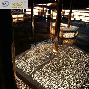 New Magic Stone Illuminated <b>Cement</b> Bench XMS-TGSN Hollow Blocks Outdoor Landscaping - Product Image 3
