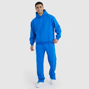 Ensemble de survêtement pour homme de haute qualité, 2 pièces, décontracté, en molleton, pour homme, imprimé uni, respirant, tenue d'entraînement de basket-ball - Product Image 1