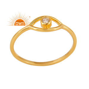 แหวนดีไซน์ตาปีศาจประดับเพชรซิคอนสีขาว ชุบทองคำขาว 14k เงินแท้ 925 สำหรับผู้หญิง ขายส่ง - Product Image 1