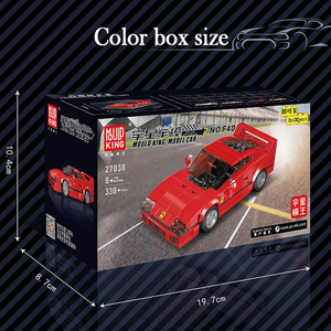 Mould King 27038S 378PCS <span class=keywords><strong>Série</strong></span> de voitures, modèle de voiture de course statique rouge F40, blocs de construction, jouet éducatif technique, cadeau de fête - Product Image 6