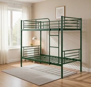 <span class=keywords><strong>Lit</strong></span> superposé en métal vert gain de place, double sur grand <span class=keywords><strong>lit</strong></span>, structure en acier, pour enfants et adultes, idéal pour dortoir - Product Image 1