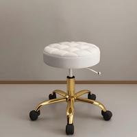 Tabouret de beauté en métal noir de haute qualité, réglable en hauteur, rotatif à 360 degrés, dédié aux hôtels, aux salons de coiffure