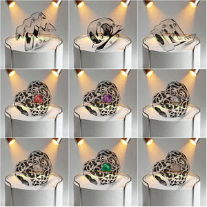 Colgantes/Dijes <span class=keywords><strong>de</strong></span> <span class=keywords><strong>Plata</strong></span> 925 - 26 Cuentas (26) - Cuentas Huecas Multiusos para Manualidades con Cuentas DIY Características del logotipo con forma <span class=keywords><strong>de</strong></span> corazón <span class=keywords><strong>de</strong></span> circonita. - Product Image 3