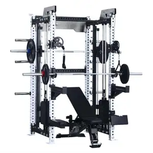 Gimnasio Mutli Function Station Fitness Equipment Smith machine crossover multi Station gym Squat Power Rack