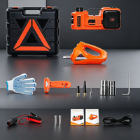 Cric électrique à ciseaux 3 tonnes 12V portable pour remplacement de pneus, kit d'urgence pour voitures compactes et berlines