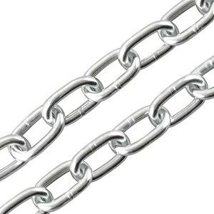 Cadena de arrastre de elevación estándar eslabones de acero dulce ordinarios de construcción soldada con acabado de zinc galvanizado en caliente - Product Image 1