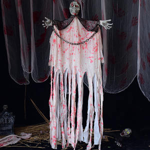 Decoración de Halloween para Adultos: Fantasma Sangriento Colgante con <span class=keywords><strong>Ojos</strong></span> LED Activados por Sonido y Cadenas - Product Image 2