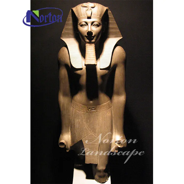Norton fabrika kaynağı taş oyma mısır heykel yaşam boyutu siyah mermer firavun heykeli satılık