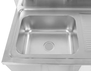 Mesa de Trabajo Económica Personalizable para Lavado de Platos con Fregadero, Herramienta de Limpieza de Cocina para Hoteles y Restaurantes - Product Image 3