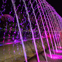 Fontaine musicale dansante en acier inoxydable de luxe au design moderne DEWY, garantie 3 ans pour la décoration extérieure de jardin et commerciale