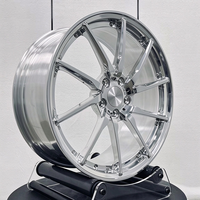 REW En gros Jantes monobloc en alliage d'aluminium forgées pour voitures de tourisme, finition polie et brossée personnalisée, avec rivets