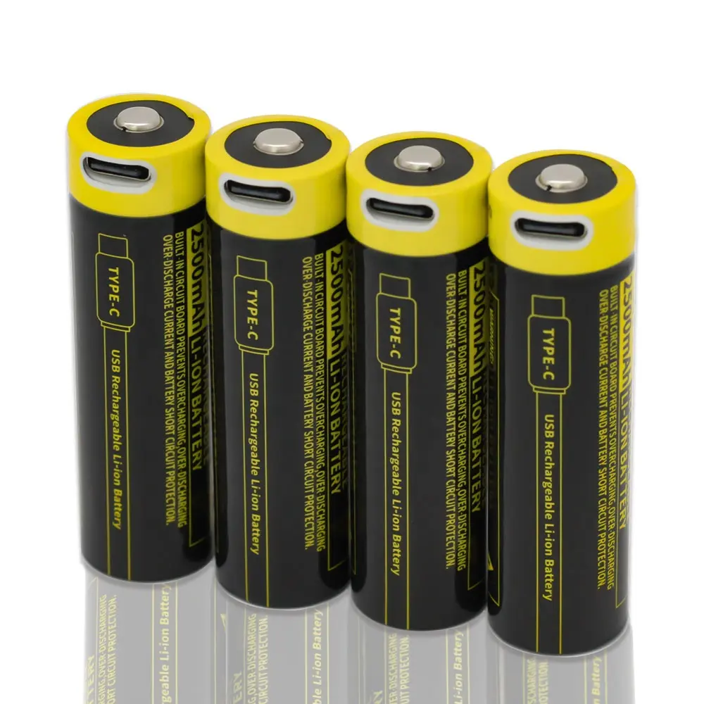 3.7V 2500mAh 3500mAh 18650 Batterie rechargeable Batterie USB POUR batterie de lampe de poche