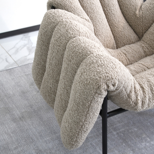 Sillón Reclinable Moderno Extra Grande con Estructura de Acero, Silla Mecedora de Tela para Interiores y Exteriores, Chaise Longue para Patio, Sala de Estar, Dormitorio - Product Image 4