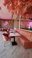 Projet d'hôtel de meubles Café Bar Hamburger Shop KTV Club Velvet Metal Restaurant Canapé sectionnel Sièges de cabine