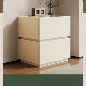 XHA Adjustable Luxury Nordic Cream Style White Nightstand Modern Minimalist Bedroom Storage - Product Image 4