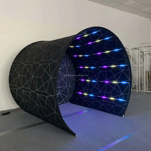 2026 새로운 사진 부스 배경 인클로저 이벤트 무역 쇼 반원형 터널 RGB 조명 유행 360 라운드 부스 - Product Image 1