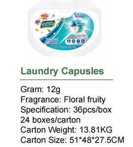 36 kapsül/kutu Güçlendirici Kokulu Çamaşır Kapsülleri Ücretsiz Numune Leke Çıkarıcı Yıkama Kapsülleri Toptan Satış Ekolojik Dostu Çamaşır Jeli - Product Image 2