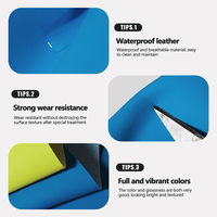 Tissu en cuir écologique en cuir synthétique de Rexine de couleur jaune de Nappa Microfiber pour la tapisserie d'ameublement intérieure de voiture